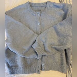 Woman’s Light Blue Cardigan Sweater